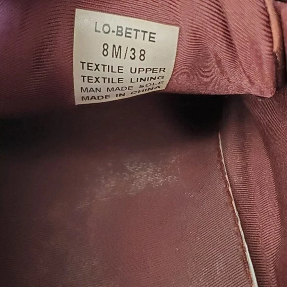 Louise Et Cie Lo-Bette  Burgundy Satin Sneakers Womens Flats Casual Street Sz 8 - Picture 10 of 10
